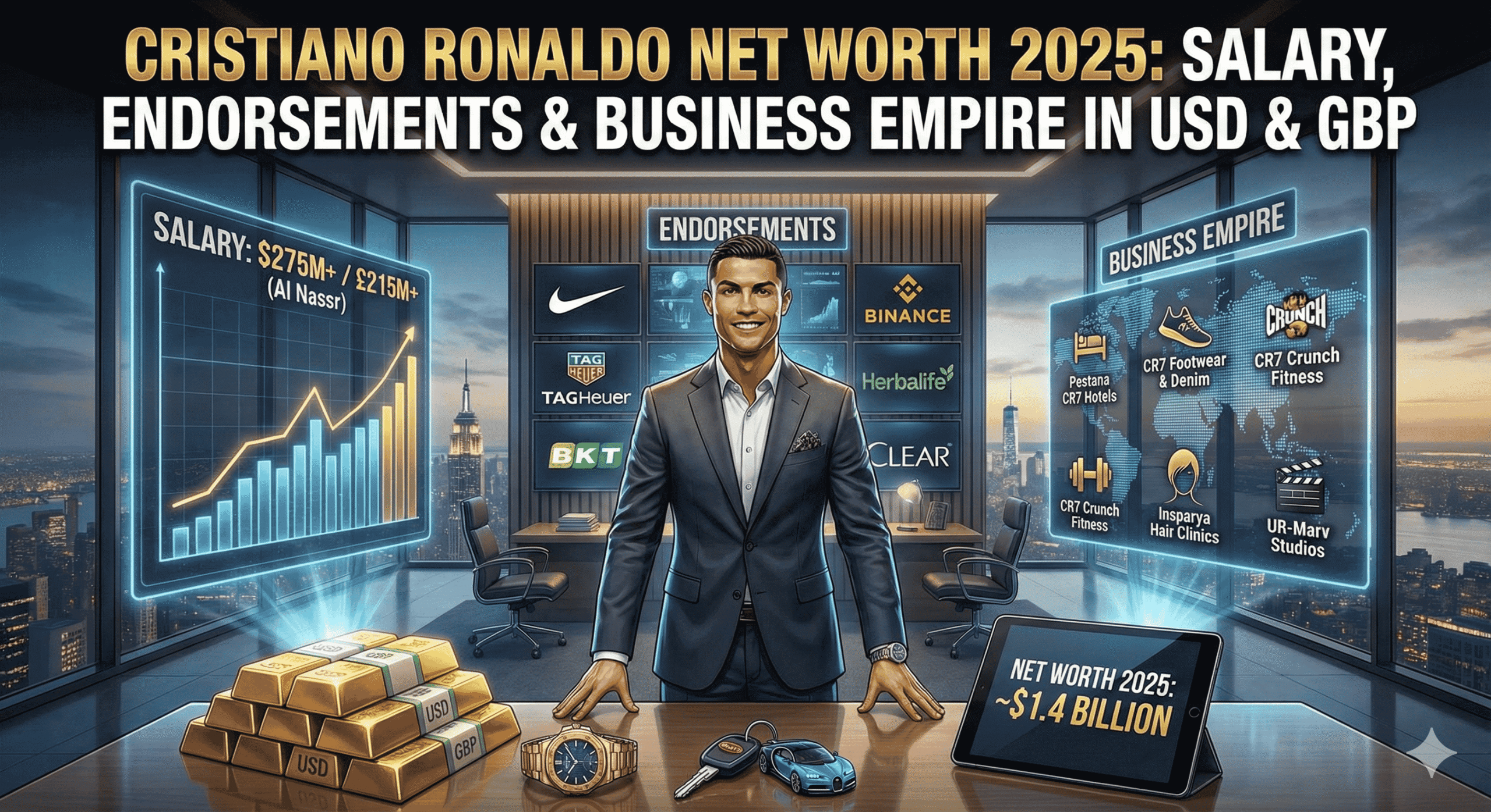 Cristiano Ronaldo Net Worth 2025